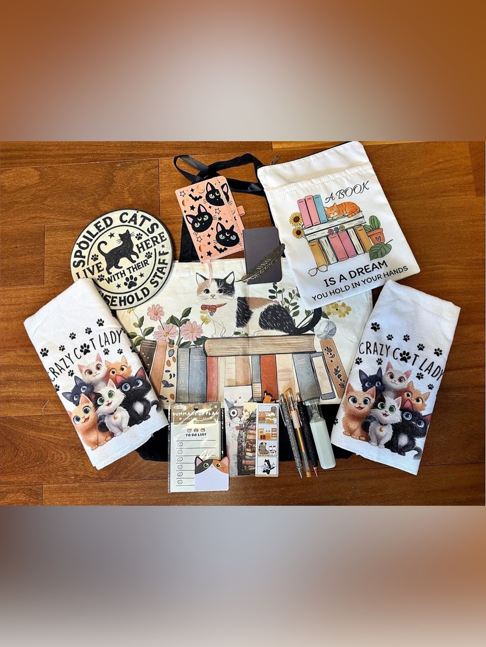 Cat Lover Bookish Bundle with tote and book carrier!  NWT